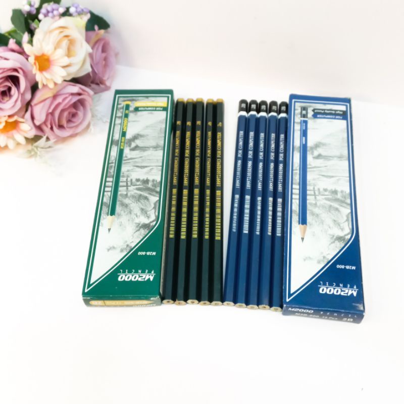 Pensil 2B M2000 For Computer isi 12Pcs Warna Grosir