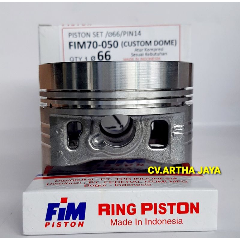 PISTON KIT FIM FIM70 CUSTOM DOME 6 ( 65,5 / 66 / 66,5 / 67 / 67,5 / 68 ) ( PIN 14 / PEN 14 )-1