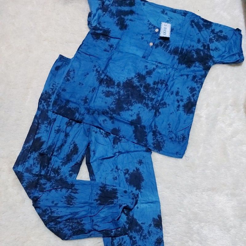 ONE SET PIYAMA CP TIEDYE WANITA / SET PAJAMAS TIE DYE CELANA PANJANG (etalase1)-Motif 20