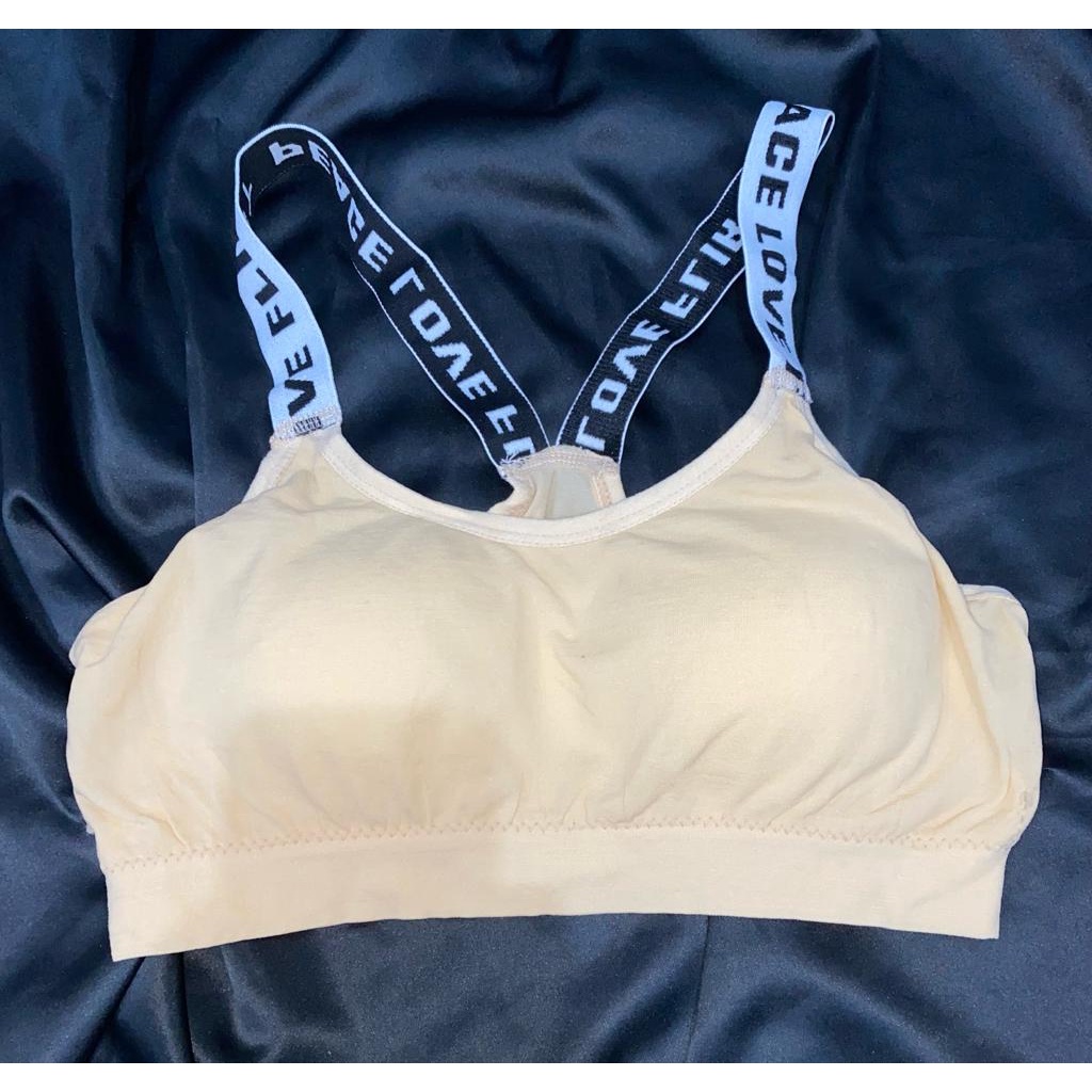 UNDR015 Sport Bra Pakaian Dalam Wanita High Quality-Cream