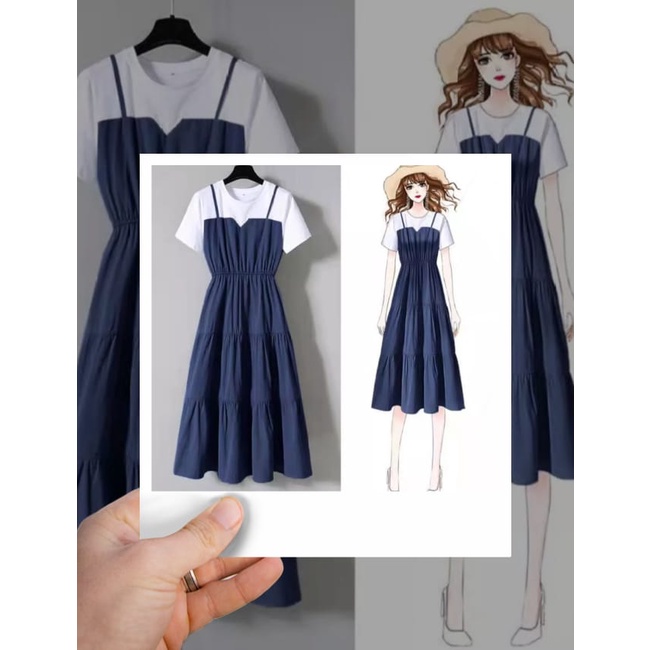 NEW!!! PROMO!!! MIDI DRESS KOREAN STYLE / DRESS LISA TERBARU / PAKAIAN WANITA KEKINIAN / MIDI DRESS TERLARIS / DRESS POLOS / BAJU TIDUR / BAJU SANTAI / BAJU CASUAL / BAJU REMAJA / DRESS WANITA / BAJU WANITA / SET DRESS-5