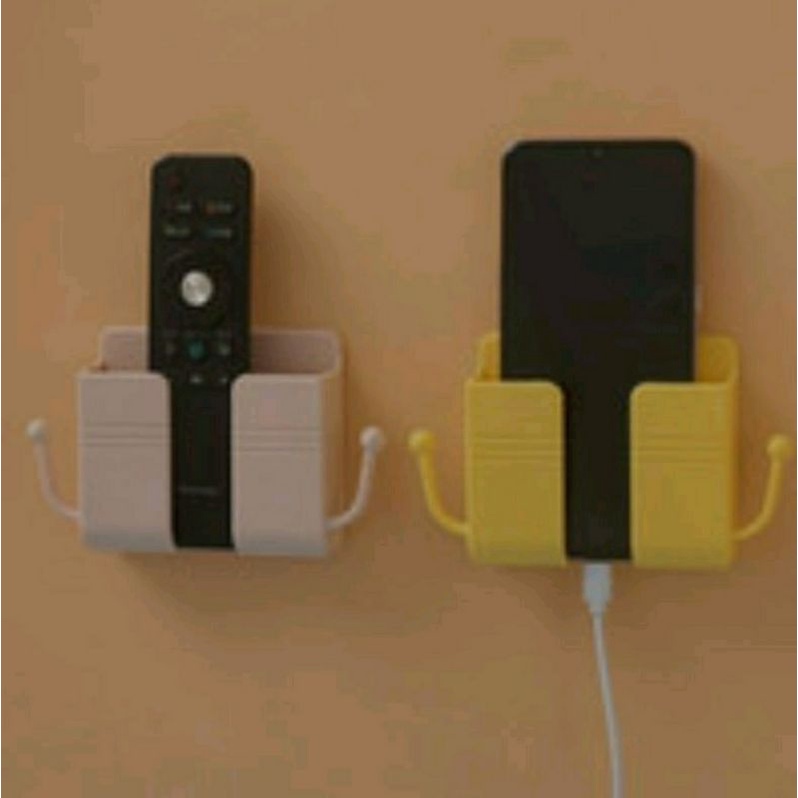 Rak Kuping Penyimpanan Duduk Holder Hp Remote Tempel Dinding Multifungsi Rak tempel