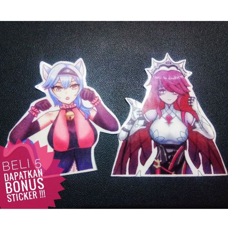 

Sticker Fan merch Genshin Impact | Cryo waifu series