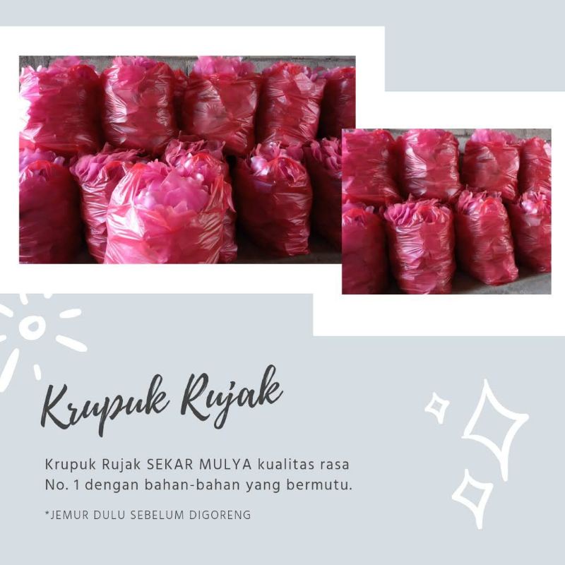 

Sekar Mulya Krupuk Rujak/Merah Khas Blitar 1kg