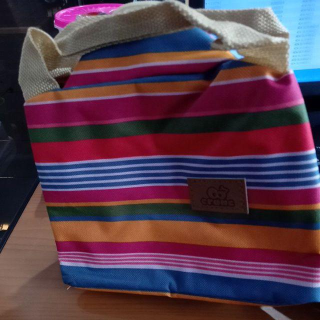 Iconic Insulated Lunch Bag Tas Bekal Makanan Motif Salur / Garis