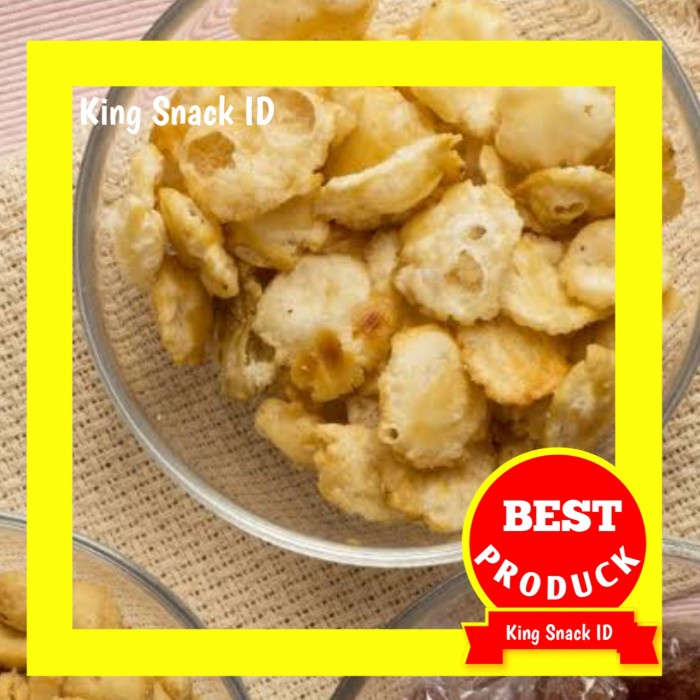 

250 Gr Emping Original (asin) Gurih/ Melinjo Kancing Tipis Rasa Asin