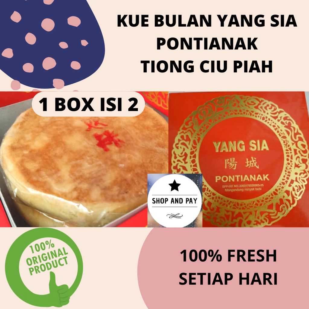 

Kue Bulan Tausa Pia Moon Cake Gojin YANG SIA PONTIANAK | 1 BOX ISI 2