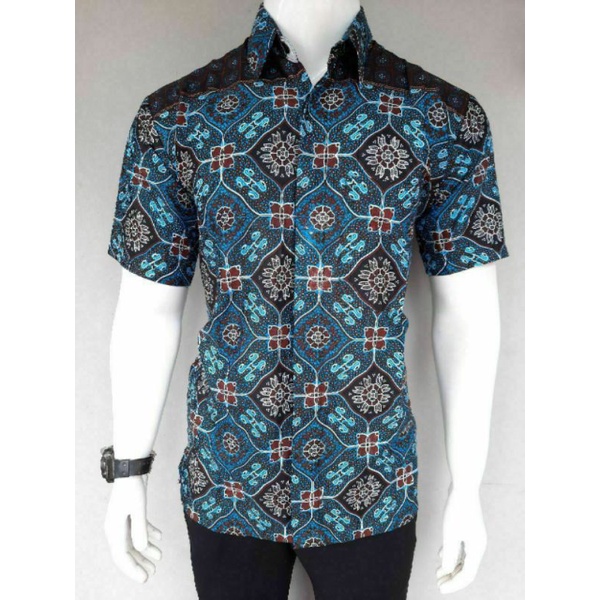 BAJU BATIK PRIA DISTRO BOTO SILVER SIZE S M L XL XXL