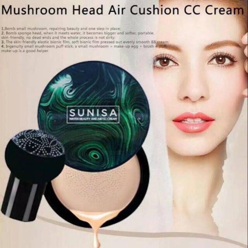 SUNISA AIR CUSHION BB CREAM WATERPROOF BEDAK ANTI AIR