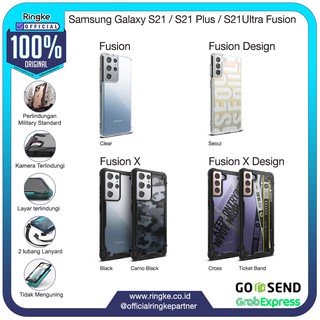 Ringke Samsung Galaxy S21 / S21 Plus / S21 Ultra Fusion X Softcase Anti Crack Hybrid Military Drop