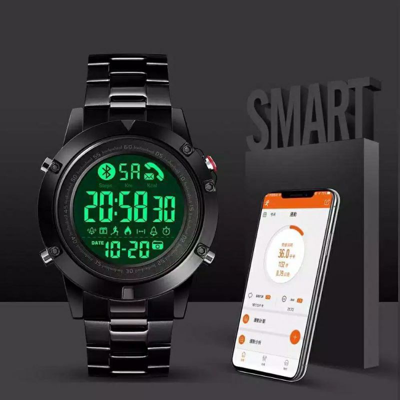 Jam Skmei 1500 smartwatch bluetooth original bergaransi free carton box