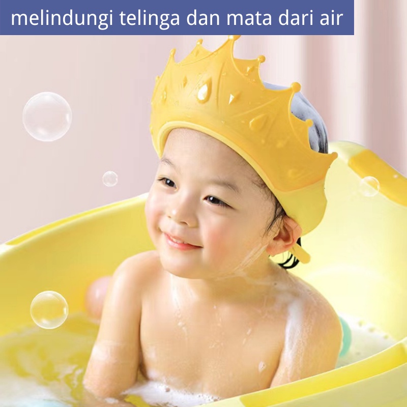 NEW Topi Keramas Anak Bayi, Topi Keramas Mandi Kancing Bayi