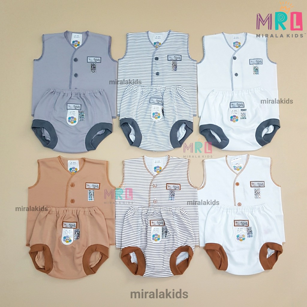 Nova Setelan Baju Kutung Lekton dan Celana Pop SNI - New Series Polos Motif dan Salur