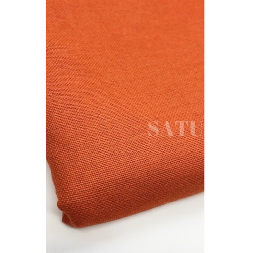 Kain LINEN RAMI Kualitas Premium bahan katun linen-Terracota