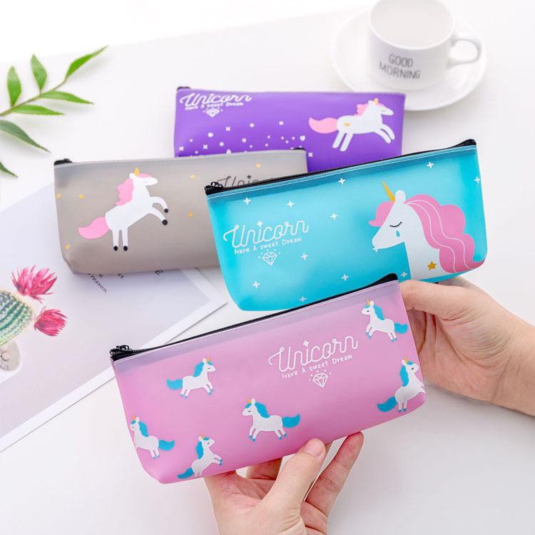 OVERFLOWS.ID Pencil Case Unicorn Pouch Tempat Pensil Tepak Alat Tulis Anak Murah