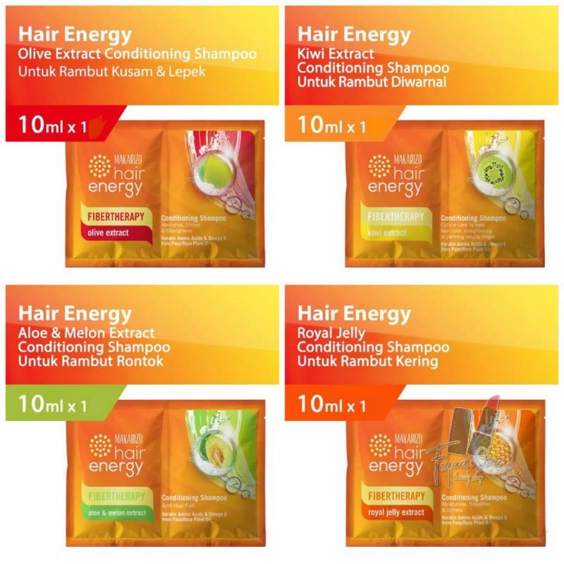 MAKARIZO Hair Energy Shampoo Renteng Isi 24 saset