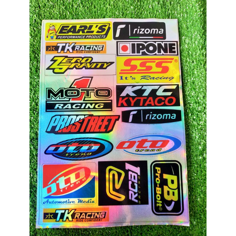 Jual Stiker Hologram Stiker Racing Stiker Sponsor Brand | Shopee Indonesia