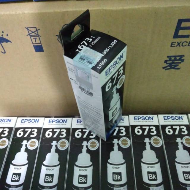 Tinta Epson 673 Full Set(6 warna) Original 70ml Series L800 L805 L850 L1800