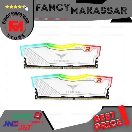 TEAM T-Force Delta RGB (2x8G) 16GB DDR4 kit 3200MHz - WHITE Memory RAM