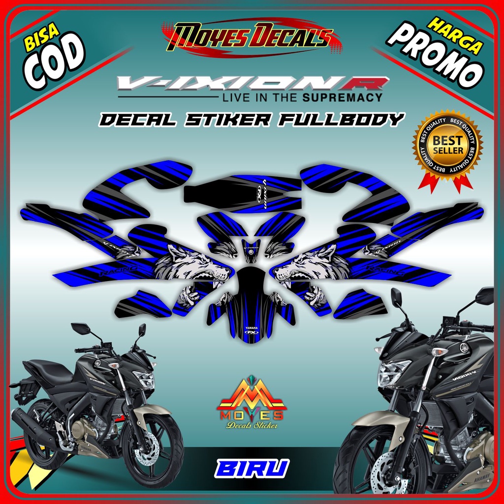 Terbaru stiker vixion r motif srigala stiker motor vixion r stiker motor vixion r full body - spec C