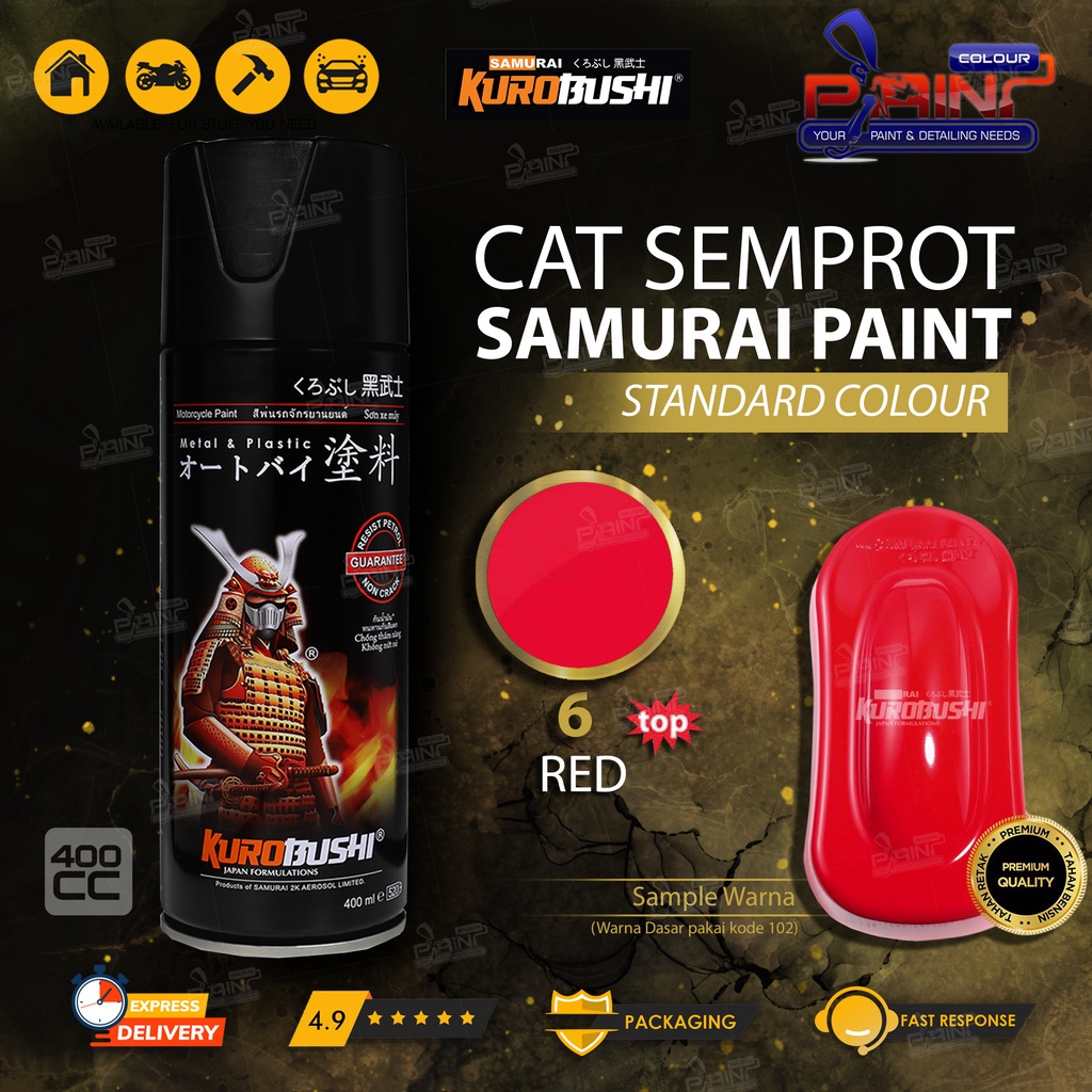 Samurai Paint 6 Red Cat Semprot/Pylox Helm/Motor/Gundam