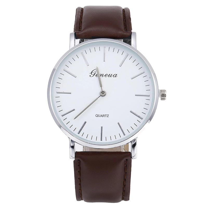Jam Tangan Impor GENEVA PLATINUM  Analog Quartz Pria Wanita Simple Modern Fashion 2019-4