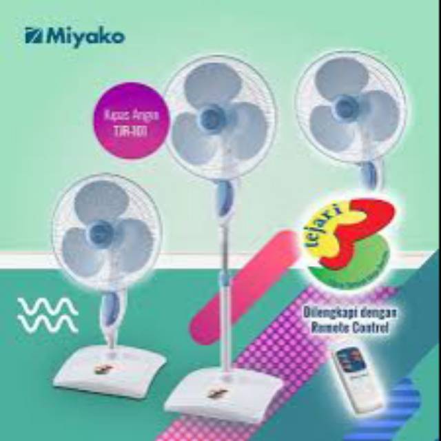Kipas Angin Berdiri Stand Fan Miyako TJR-101 3in1 remote Murah Best seller