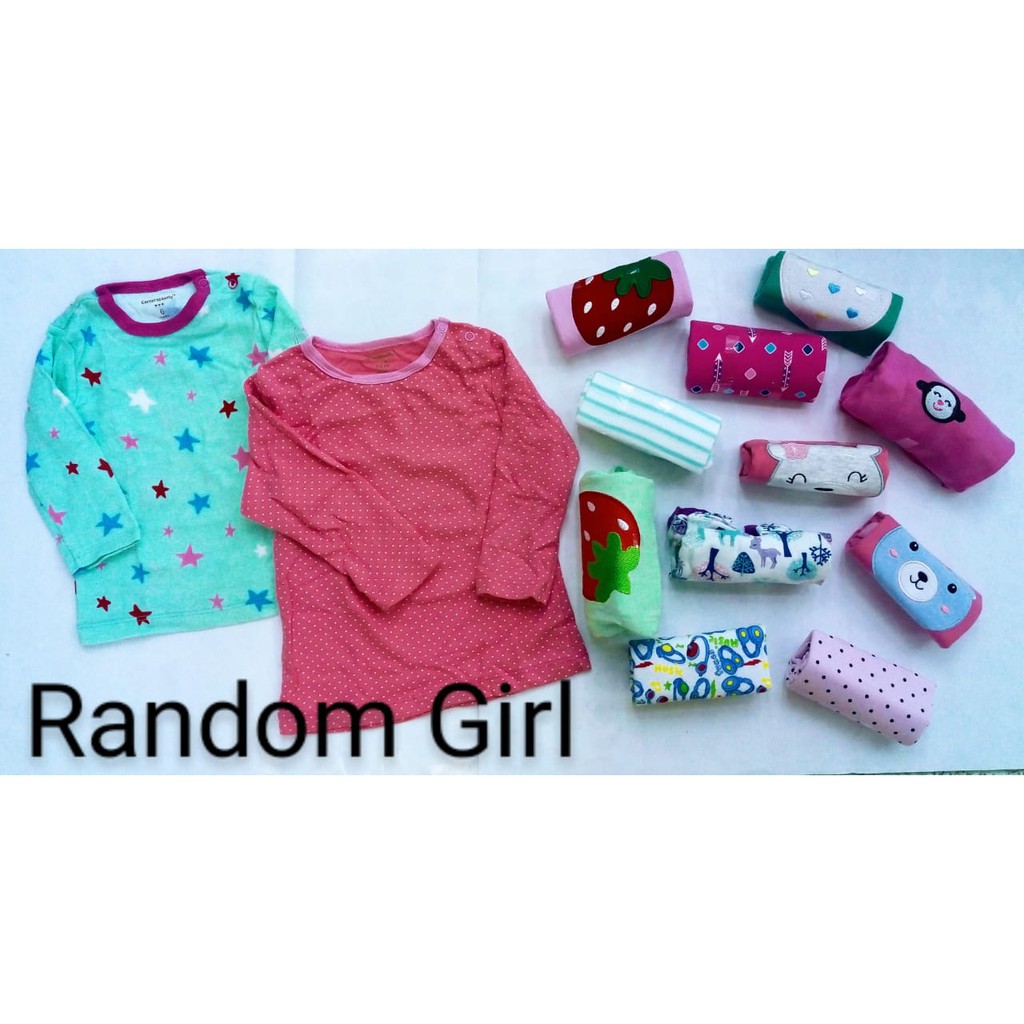 Kizzie Kids Baju Atasan Tangan Panjang Kancing Pundak/Baju Bayi ( 1PCS )