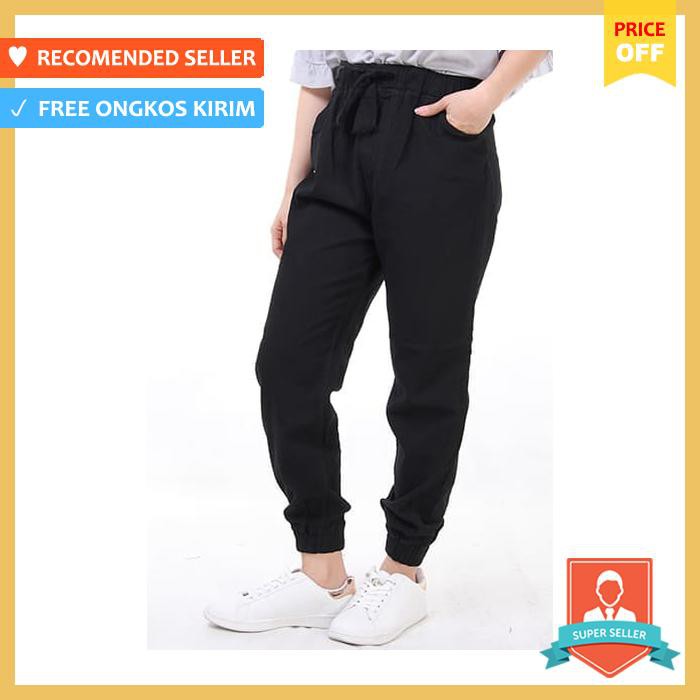 Ori Jsk 8210 Celana Joger Panjang Jeans Hitam Cewek Termurah Hitam, All Size Xl