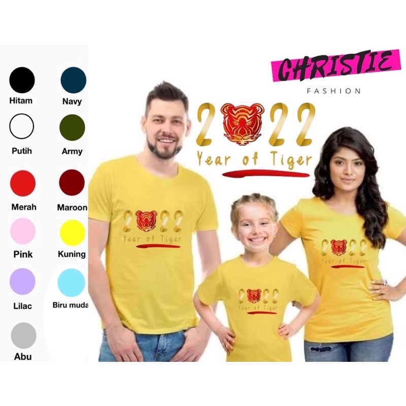 KAOS ANAK DAN DEWASA IMLEK SC18 TIGER MACAN 2022 / BAJU ATASAN FAMILY COUPLE SINCIA / QUBY PENTOL