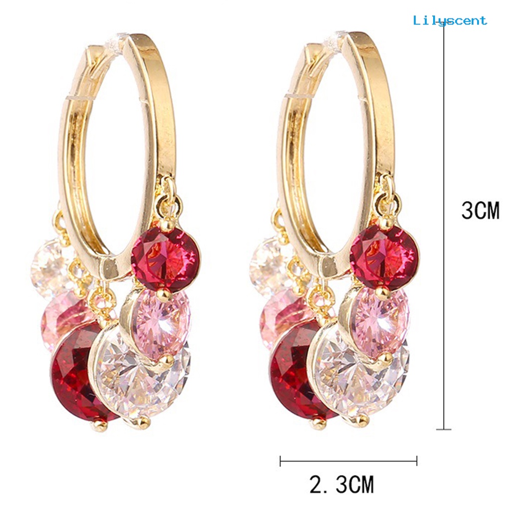 1 Pasang Anting Hoop Bahan Alloy Tahan Korosi Untuk Wanita