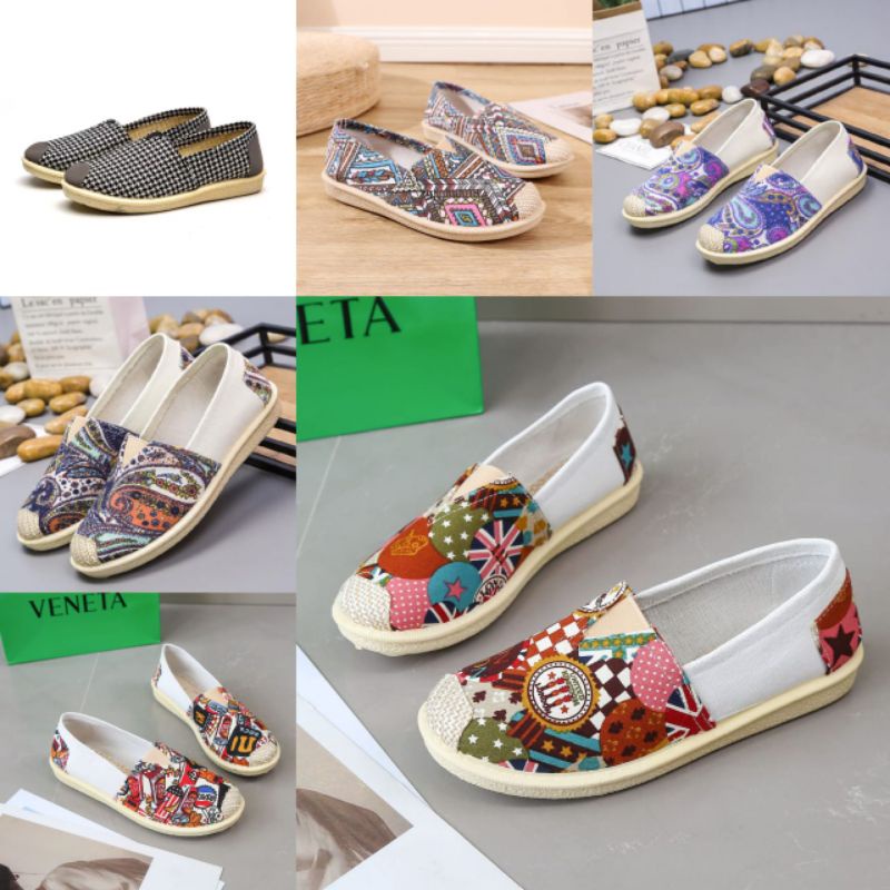 SEPATU SANTAI FASHION WANITA REAL KANVAS ANTISLIP KS2013 #Realstock