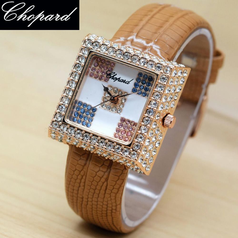 Jam Tangan Wanita Chopard Catur Segi Kulit 05 Limited