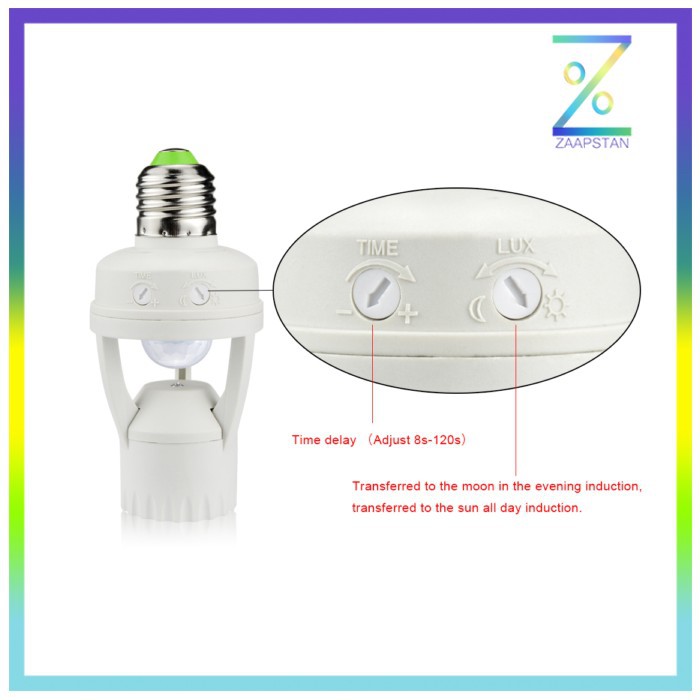 Smart Fitting Lampu Bohlam E27 Infrared Sensor Lamp Holder - SP-SL01 -