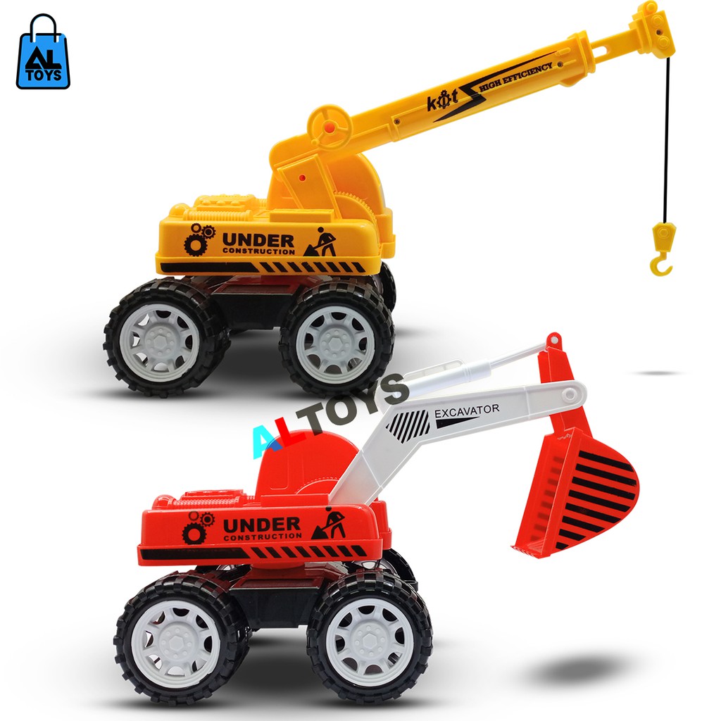 Mainan Mobil Konstruksi Crane / Excavator Bego AK11-12