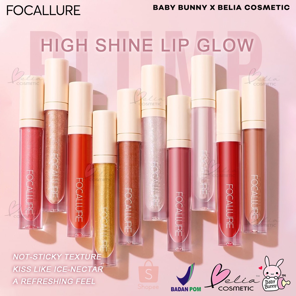 ❤ BELIA ❤ FOCALLURE Plump High Shine Lip Glow FA153 | Plumpmax | Lipgloss Lip Gloss | Lip Plumper | BPOM