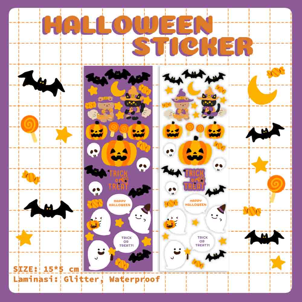 Stiker Dekorasi Deco Photocard / Journal / Polcos Halloween by @peachkiss.xo