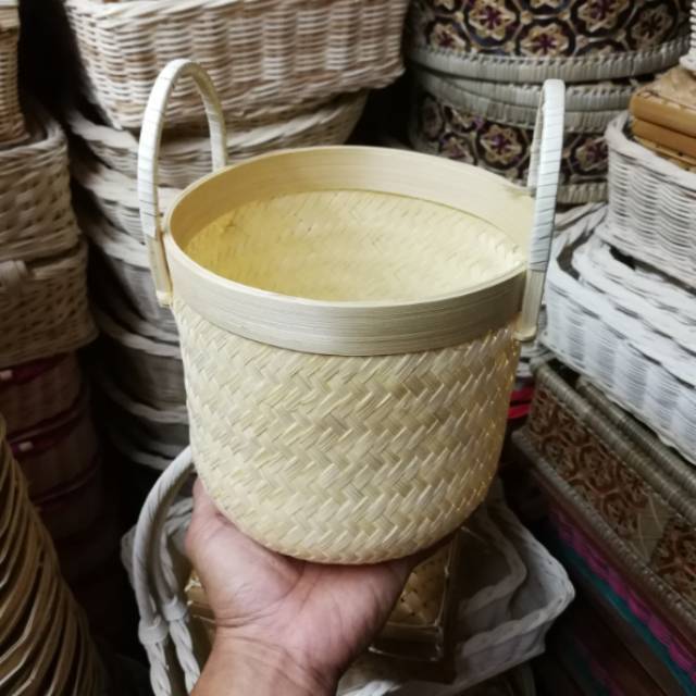 cover pot bambu Tompo unik keranjang basket bambu