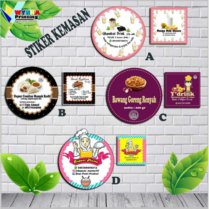 

(FREE DESIGN) Stiker label kue label kemasan label berperekat