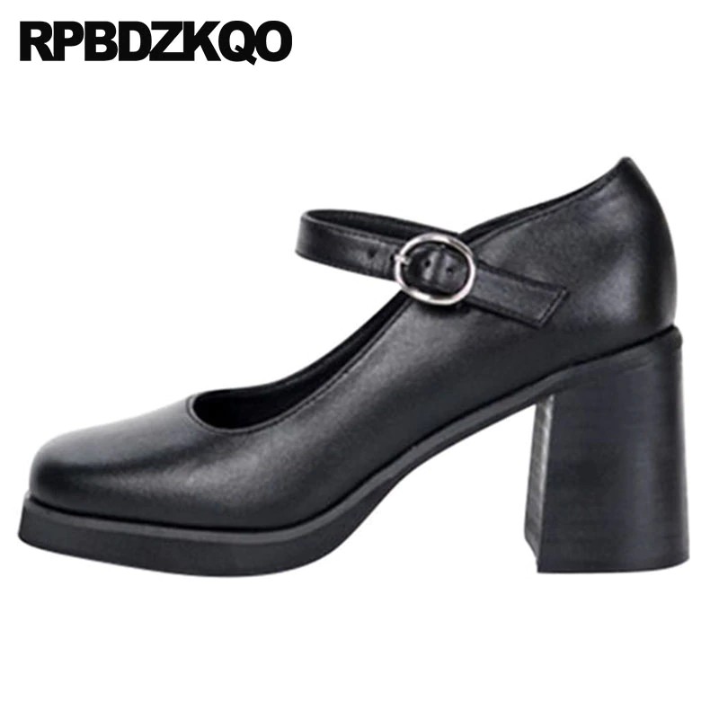 black block heels 3 inch
