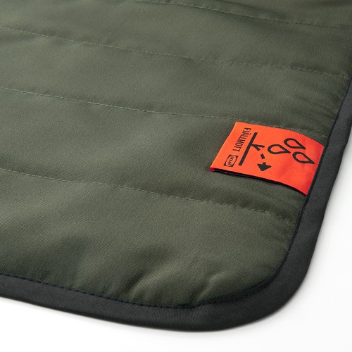 FJALLMOTT selimut piknik karpet hijau gelap hitam 130x170 cm