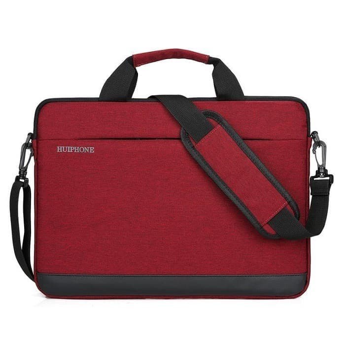 Tas Laptop Selempang Waterproof Huiphone 14 inch - merah