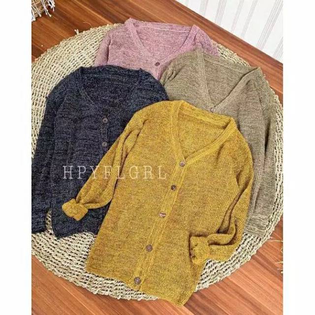 CARDI ELORA TUMBLR - Cardigan Rajut Kancing