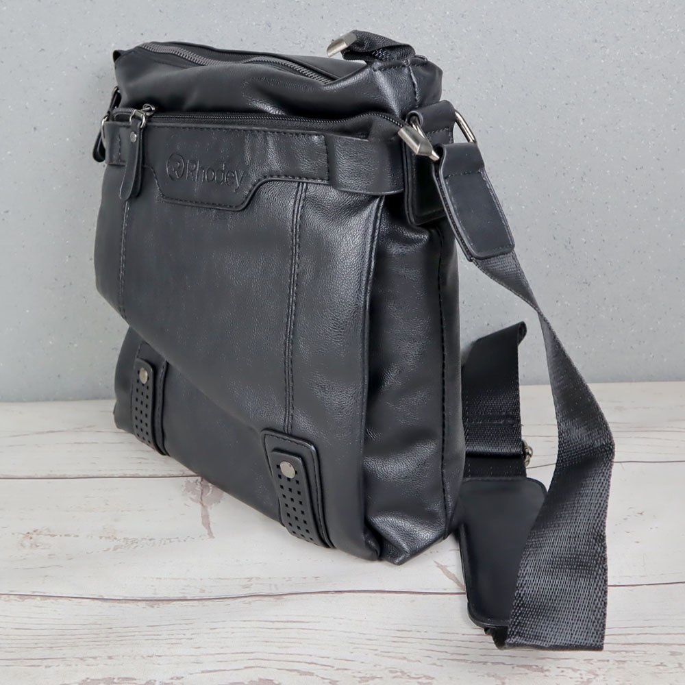 Rhodey Tas Selempang Messenger Crossbody Bag Pria - 15036 - Black