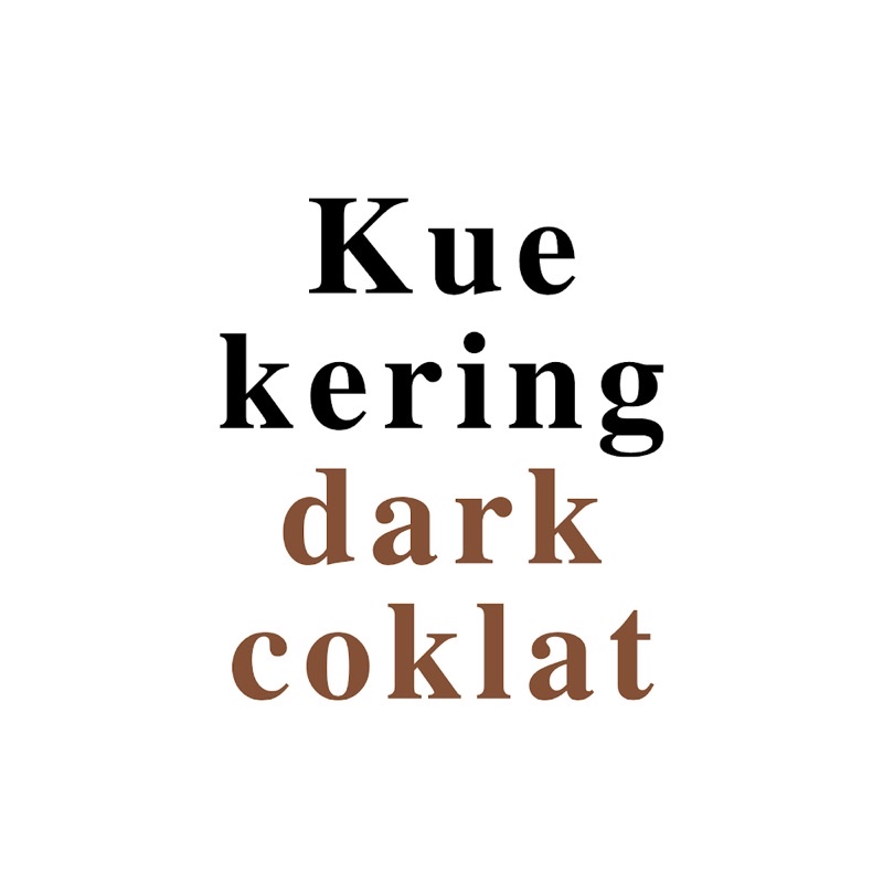 

Kue kering dark coklat