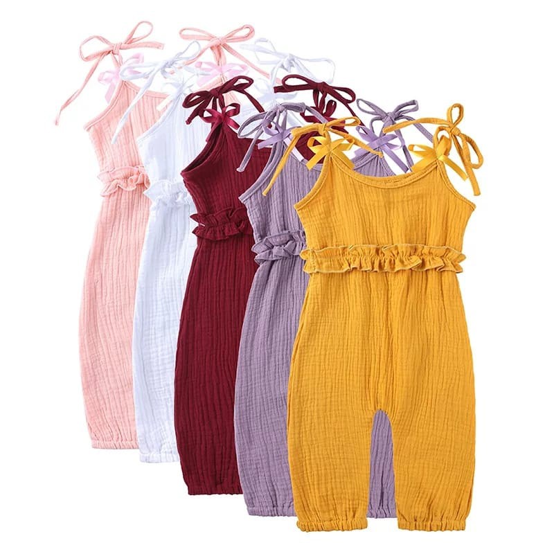 Kalila Cadella Jumpsuit Baju Anak Perempuan / Bahan Katun Cringkle
