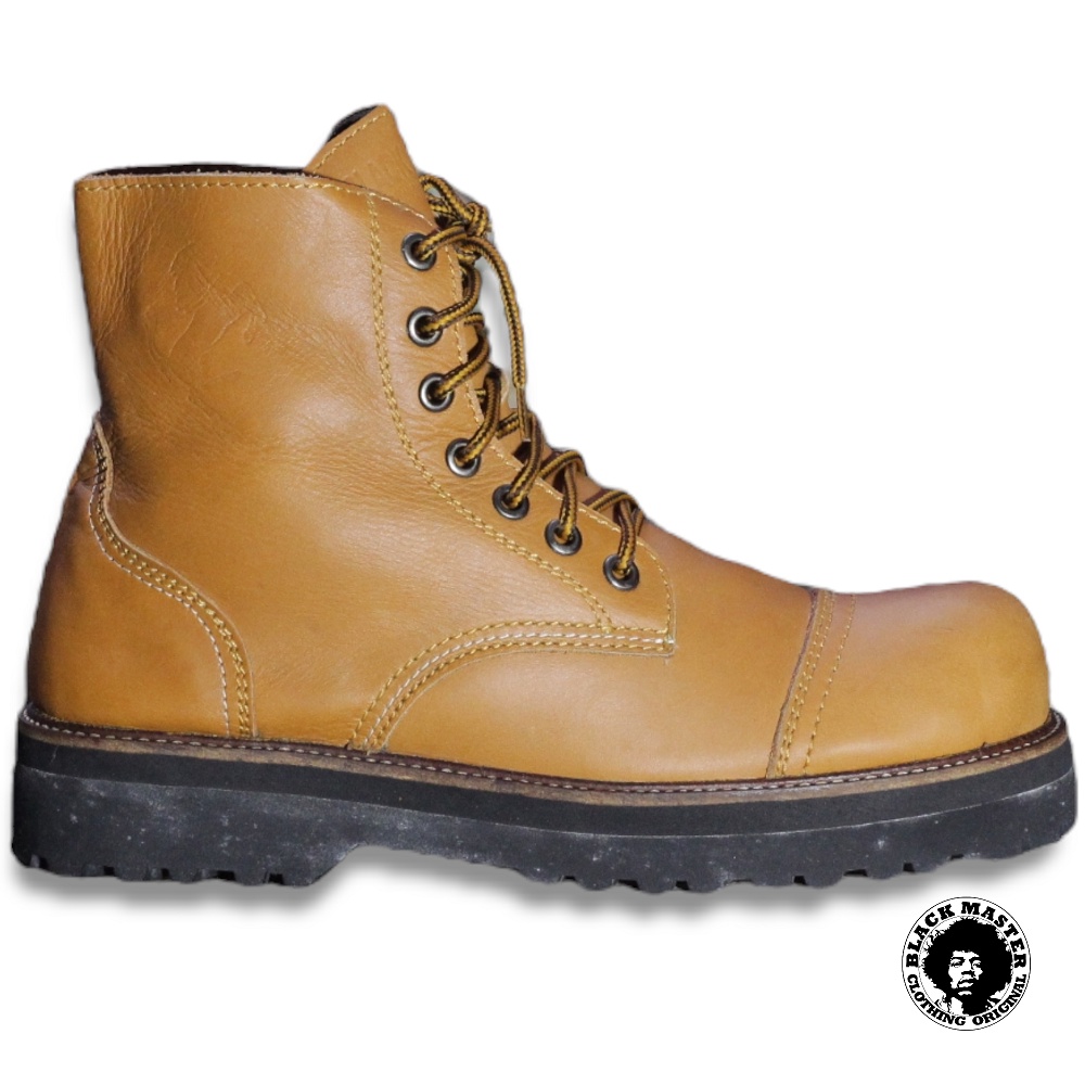 BLACK MASTER - Sepatu Pria Boots Kulit Underground Tan Sepatu Boots