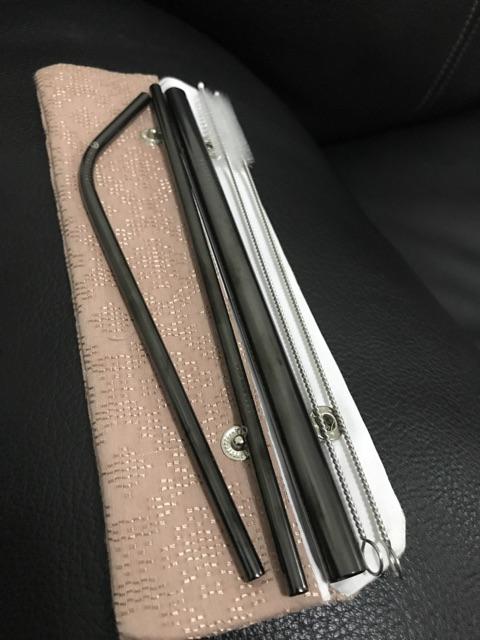 Kaliko Stainless Straw / Sedotan Stainless Steel In Batik Pouch