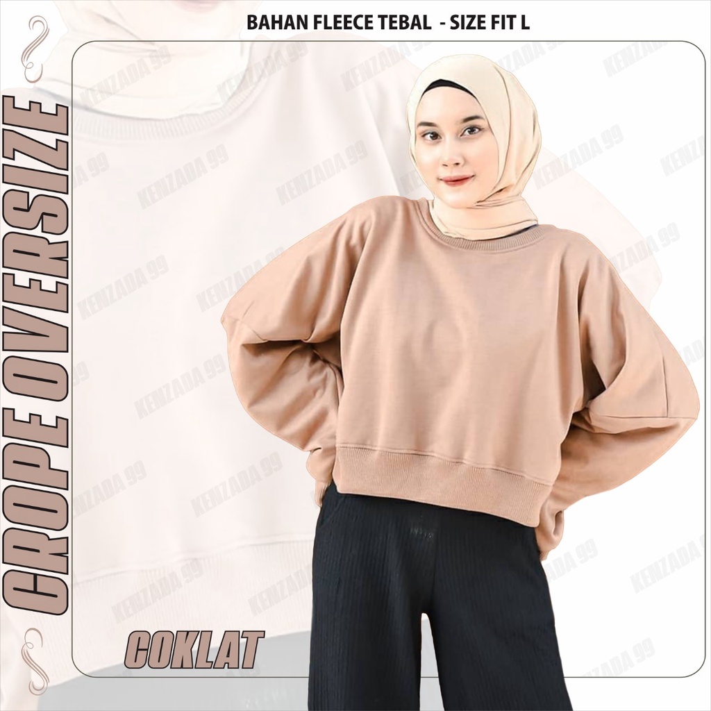 ootd baju sweater crop hijab