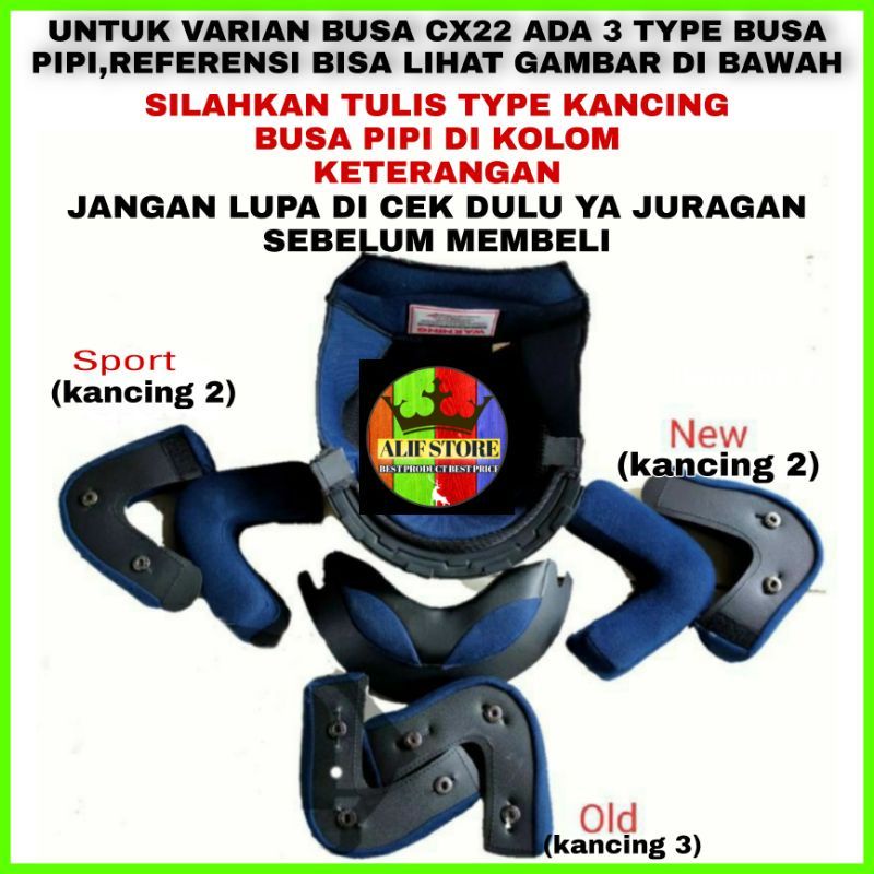 BUSA PIPI INK CX22 KANCING 3 DAN 2 SPORT NEW SPON DALEMAN HELM CX 22 KOMPLIT SET KANAN KIRI